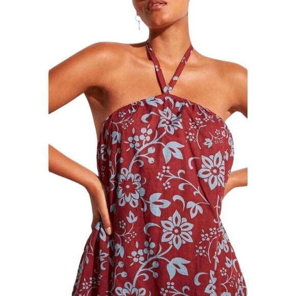 Vacation Brise Maxi Dress Oceania Floral Print Halter NWT US sz 6 / M Summer - Picture 5 of 10